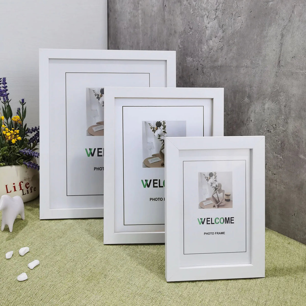 Rustic Wooden Picture Frame for Wall or Table Display