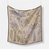 Palm Tree Print Twill Silk Square Scarf