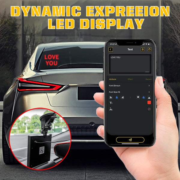 Écran LED arrière pour voiture avec contrôle par application