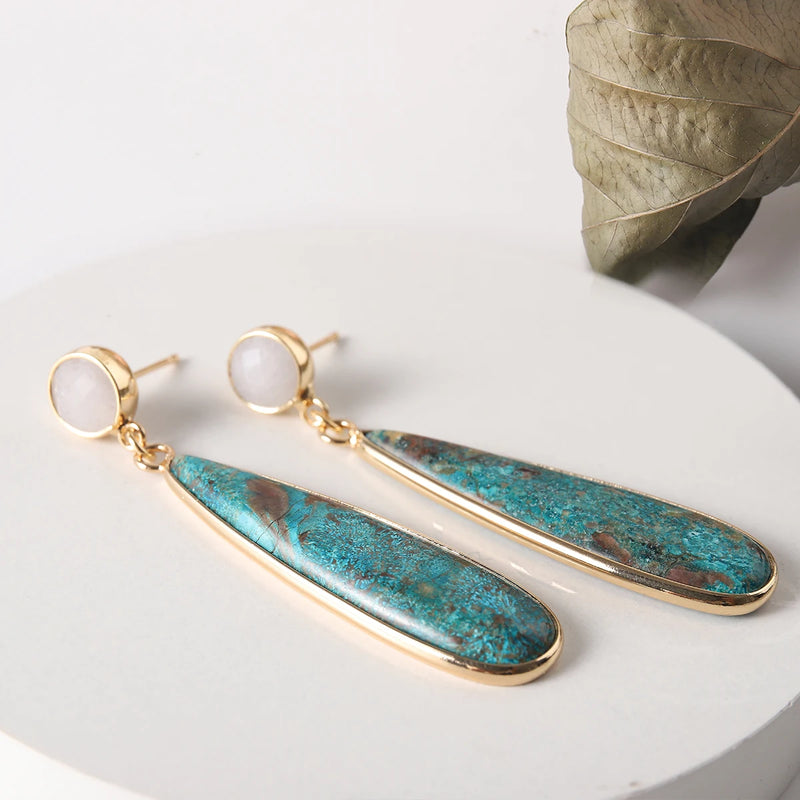 Turquoise Teardrop Drop Earrings