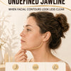 A woman's profile shows facial contours, illustrating the undefined jawline when facial contours look less clear.