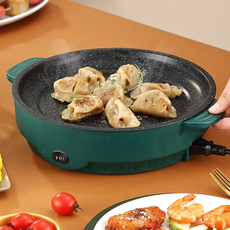 Electric Non-Stick Frying Pan with Adjustable Heat