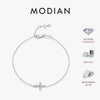 سوار الصليب المزدوج البسيط من حجر مويسانيت