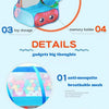 A colorful 3-in-1 foldable kids play tent featuring a tunnel and ball pit for children.