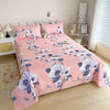 Red Floral Printed Flat Bed Sheet – Soft & Breathable
