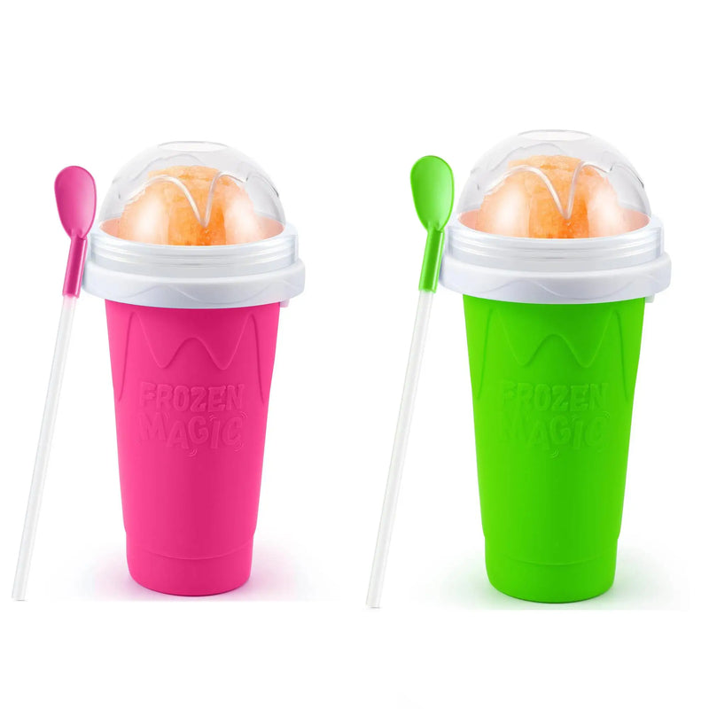 Portable DIY Slushy Maker Cup with Lid and Straw