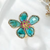 Crystal Flower Statement Ring