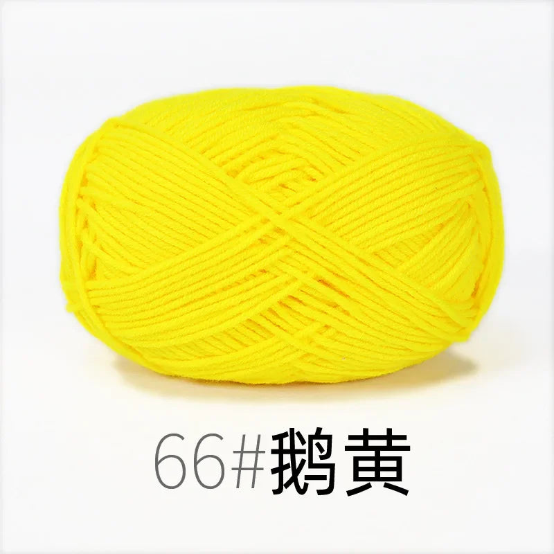 4-Ply Soft Cotton Blend Yarn for Knitting and Crochet