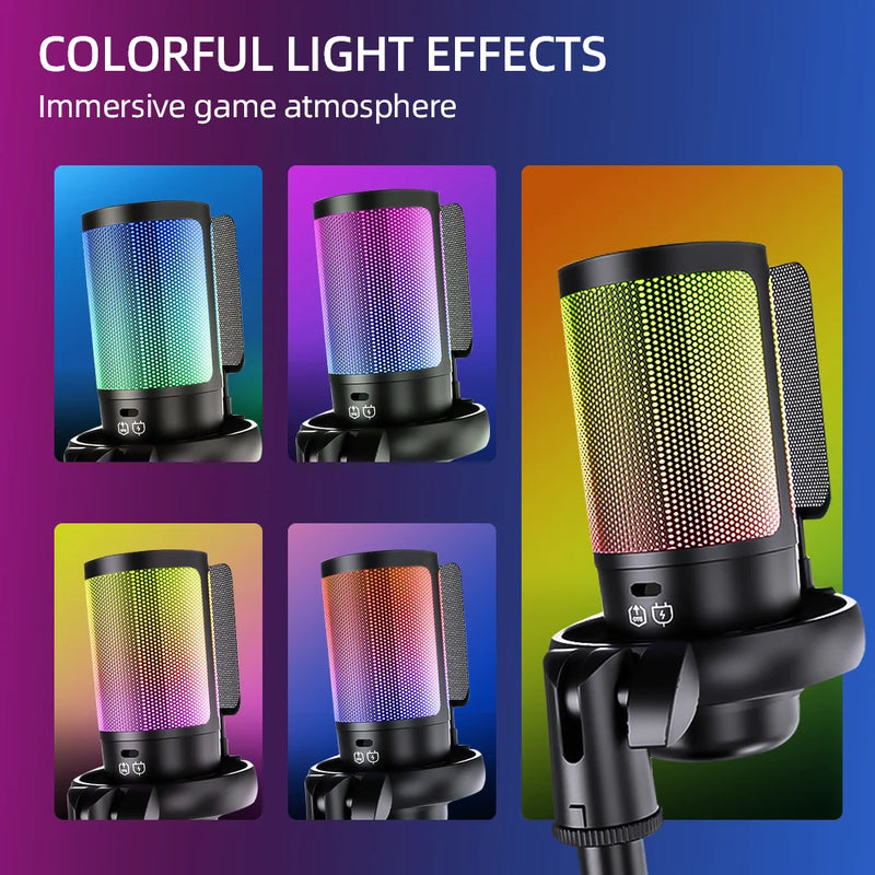 RGB USB Gaming Microphone with Shock Mount