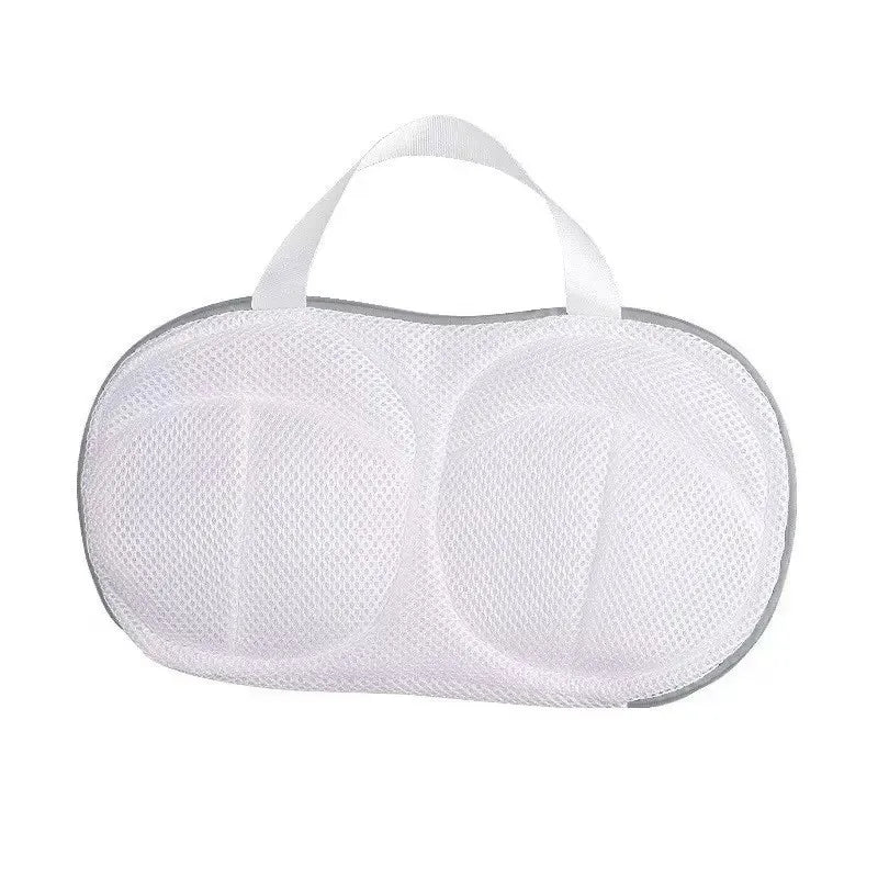 White mesh laundry bag with handles and anti-deformation protection