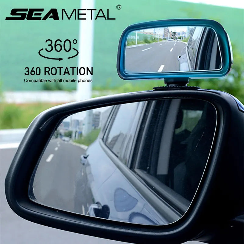 360-Degree Rotating Blind Spot Mirror for Cars