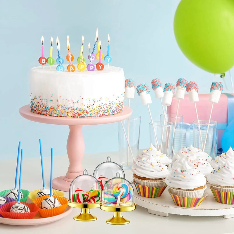 Mini Candy Cupcake Stand Holder with Clear Dome Lid
