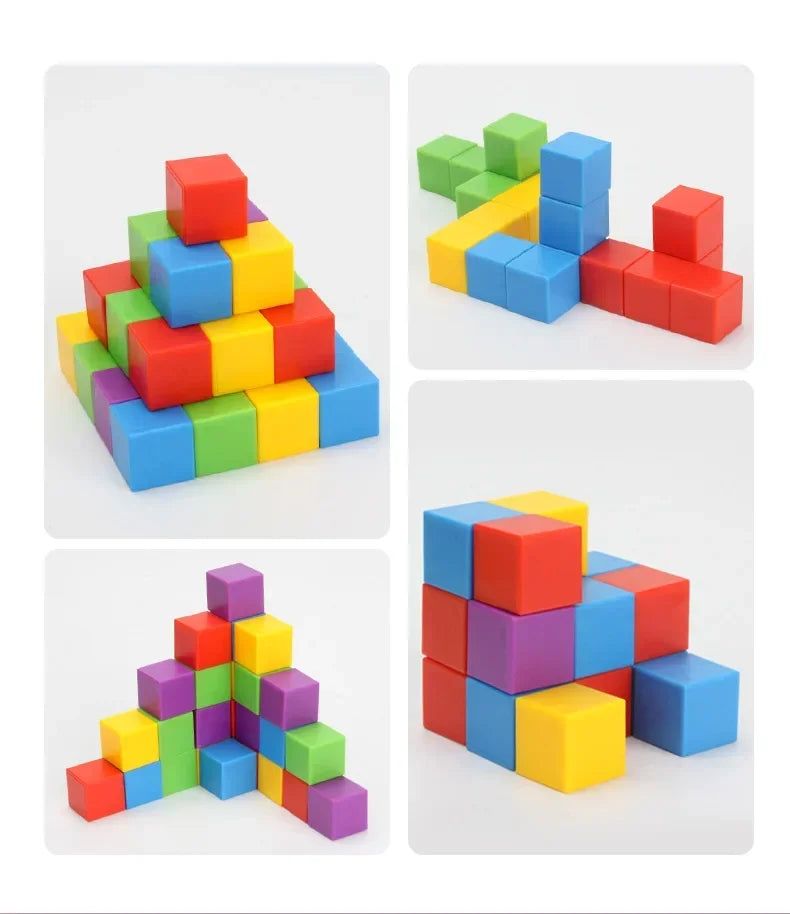 Montessori Rainbow Stacking Blocks for Kids | Spatial Thinking & Math Learning Toy