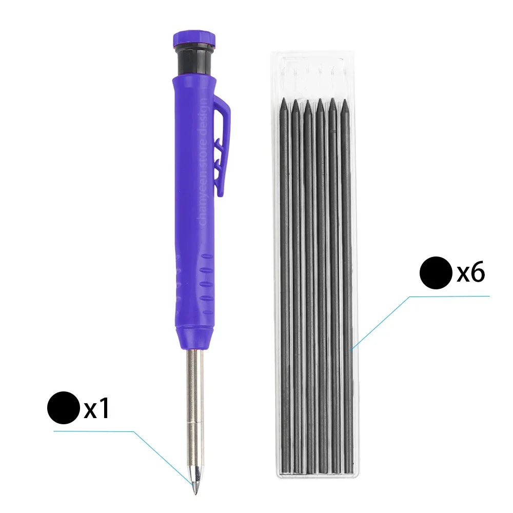 Precision Carpenter's Mechanical Pencil with Integrated Sharpener