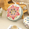 Bohemian Round Floor Cushion with Anti-Slip Base