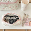 Bow Print Makeup Bag with Large Capacity