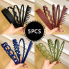 Non-Slip Resin Hair Bands - Set of 5