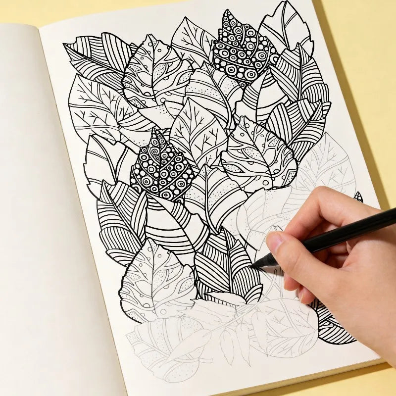 Adult Decompression Graffiti Coloring Book with 22 Unique Patterns