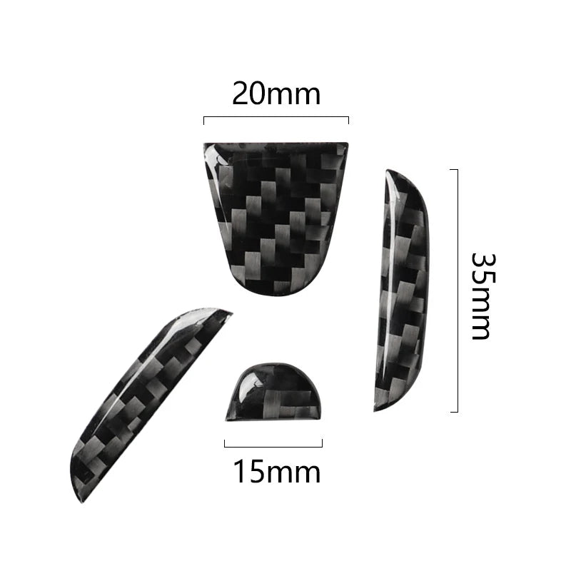 Carbon Fiber Steering Wheel Emblem Decals for Honda Models 2015-2022
