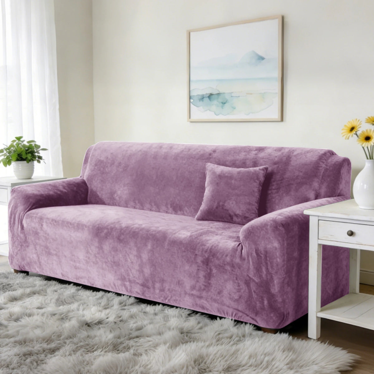 Stretch Velvet Non-Slip Sofa Cover for L-Shaped Couches