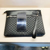 Men's PU Leather Clutch Bag with Cardholder and Zipper Pockets