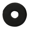 Black memory foam ear piercing pillow with a circular cutout for side sleepers