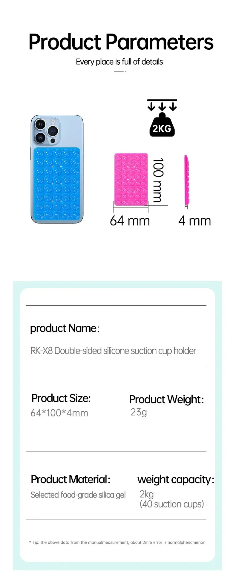 Multifunctional Silicone Suction Cup Phone Holder