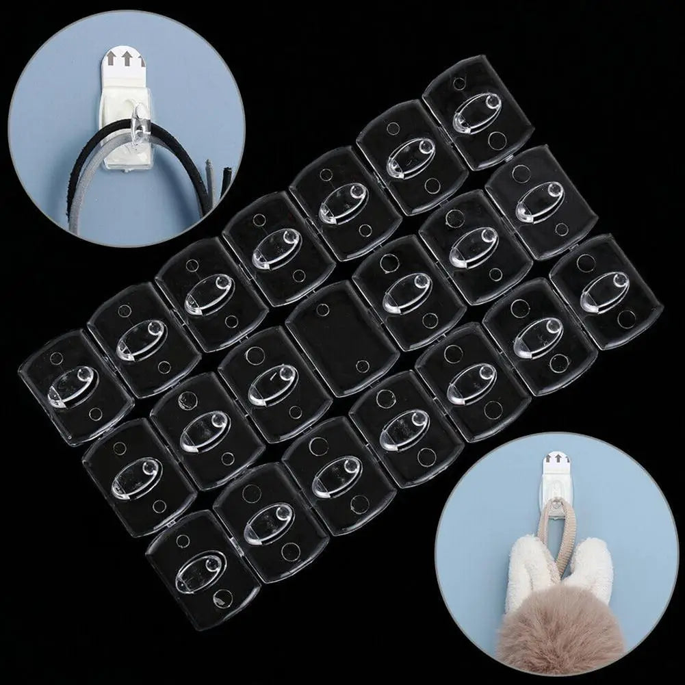 Transparent Removable Adhesive Hooks for Cable Management