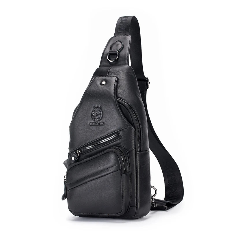 Vintage Genuine Leather Crossbody Bag for Men