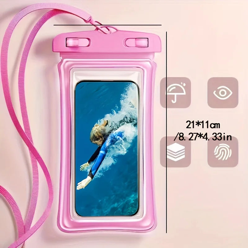 Clear Waterproof Phone Pouch with Neck Strap