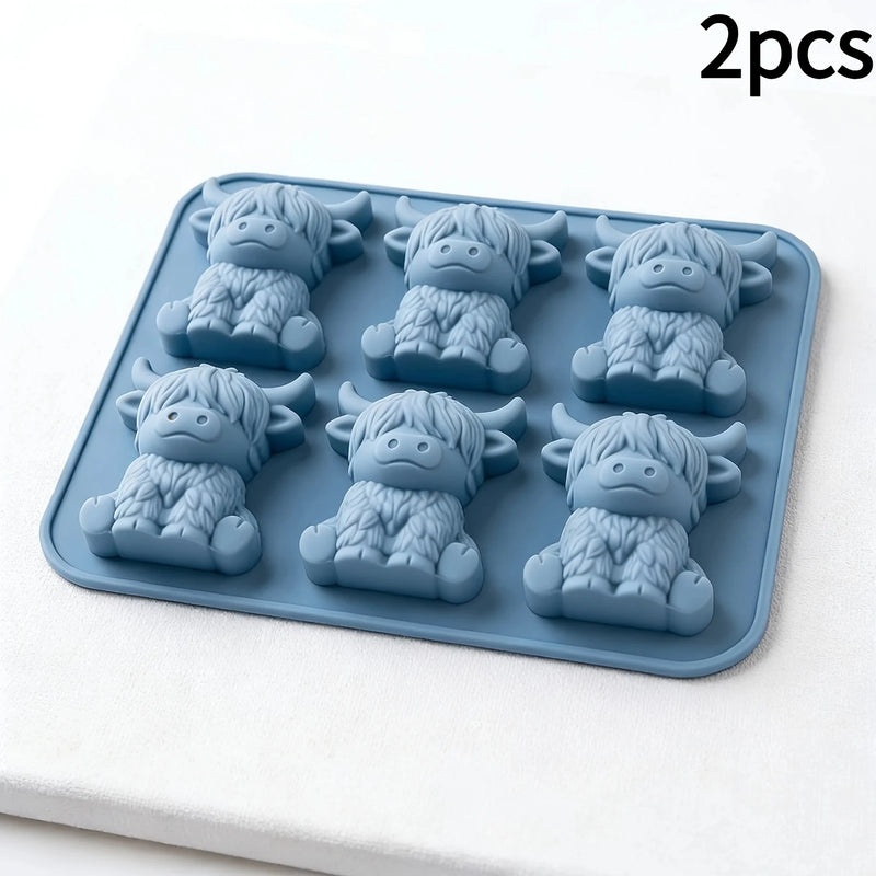 Mini Highland Cow Silicone Ice Cube Mold