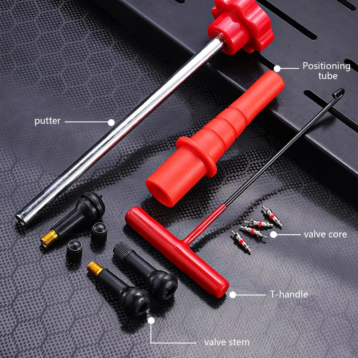 Tire Valve Core Tool Set for Cars and Motorcycles