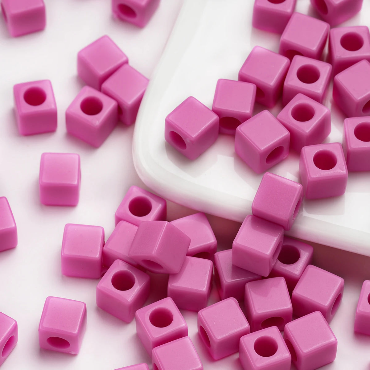 Acrylic Square Spacer Beads for Jewelry Making
