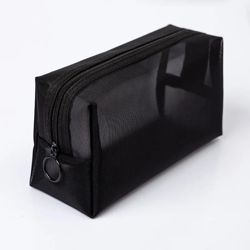 Breathable Mesh Makeup Bag Organizer - Multi-Purpose Travel Toiletry Pouch