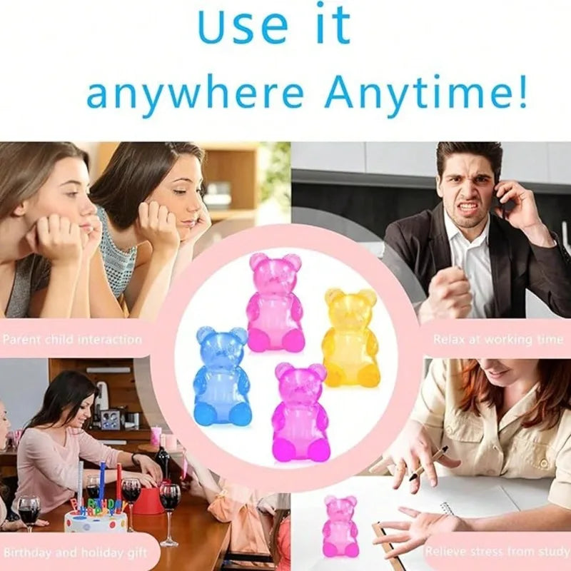 Soft Gummy Bear Fidget Squeeze Toy for Stress Relief
