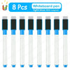 Magnetic Dry-Erase Pens with Refillable Ink, 8 Colors