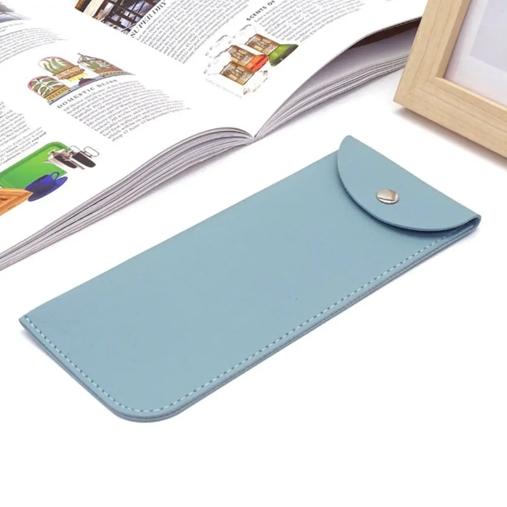PU Leather Glasses Case with Magnetic Snap Closure