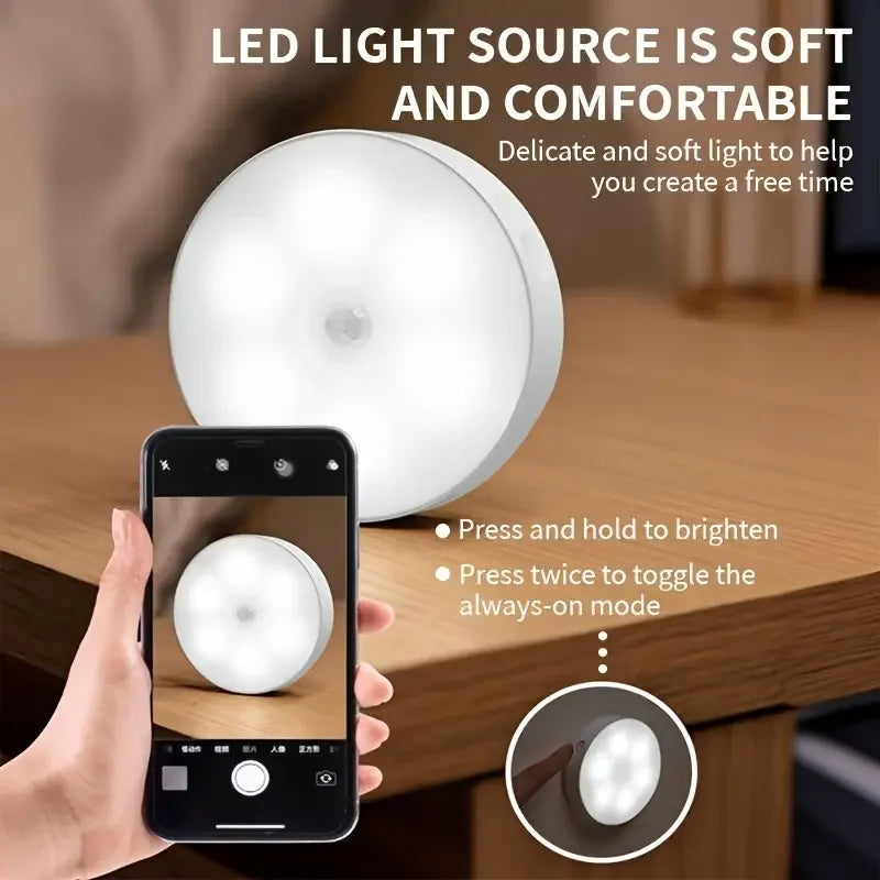Motion Sensor LED Night Light with Magnetic Mount