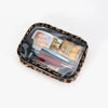 Leopard Print Transparent Makeup Bag with Waterproof Zipper
