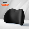 Black Memory Foam Car Headrest and Lumbar Support Pillow