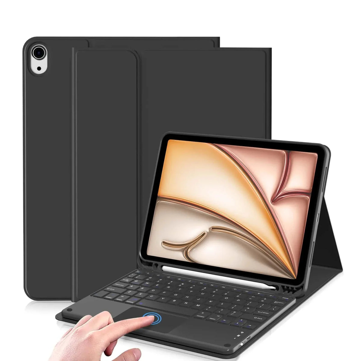 iPad Air Keyboard Case with Touchpad - Multi-Angle Protective Cover