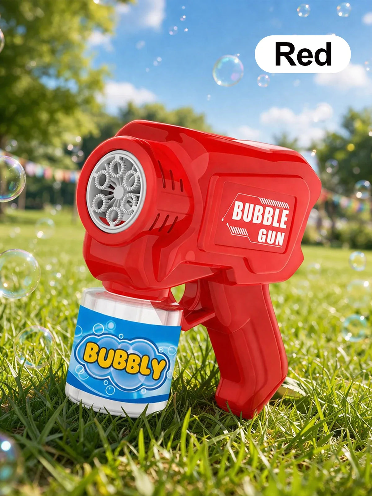 Automatic Bubble Gun for Kids – No Batteries Needed