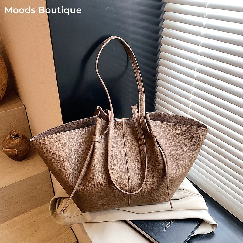 Soft PU Leather 2-in-1 Tote Bag Set for Women
