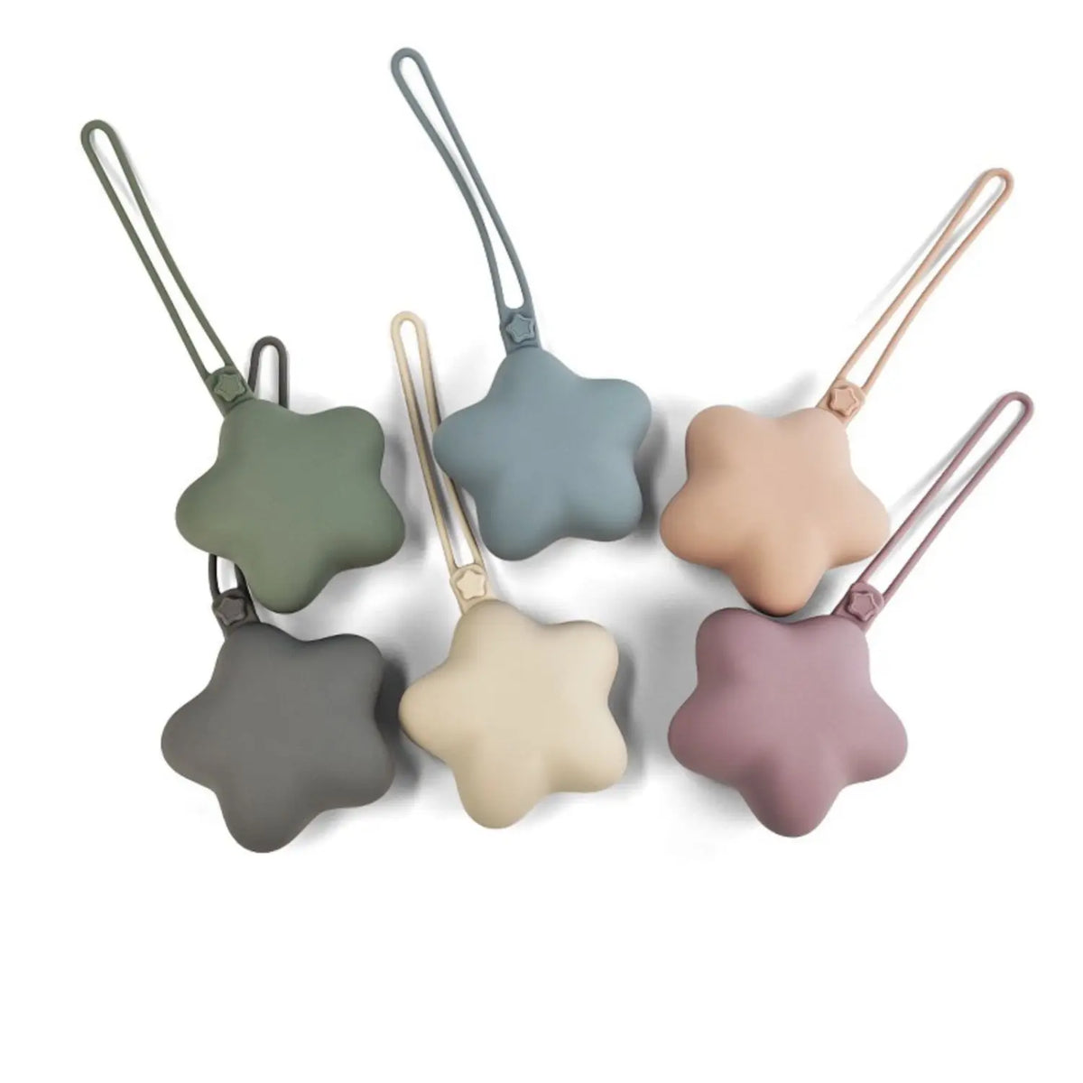 Star Silicone Pacifier Storage Box with Stroller Hanging Strap