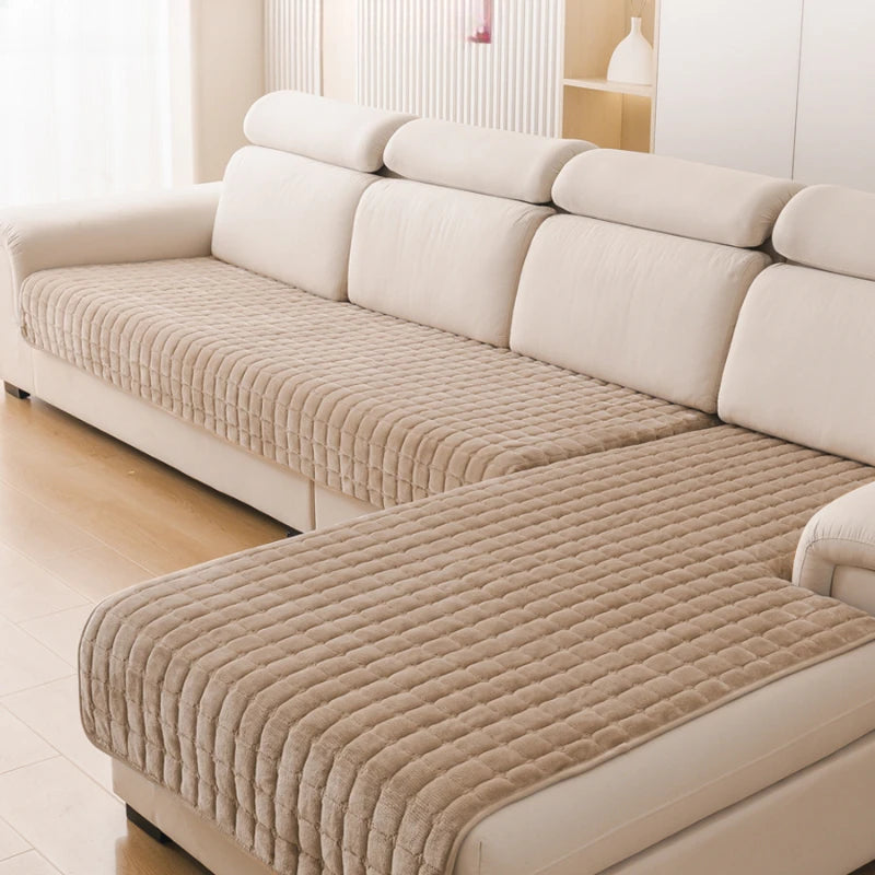 L-Shaped Corner Sofa Cover with Anti-Slip Backing
