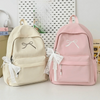 Embroidered Bow Nylon Backpack for Girls – Lightweight & Spacious