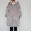 Oversized Wearable Blanket with Hood and Front Pocket