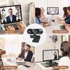 A collection of images showing a 4K Auto-Focus Webcam with Built-in Microphone used for video chat, conference, live broadcas