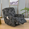 Printed Recliner Cover with Side Pocket — 4-Piece Set