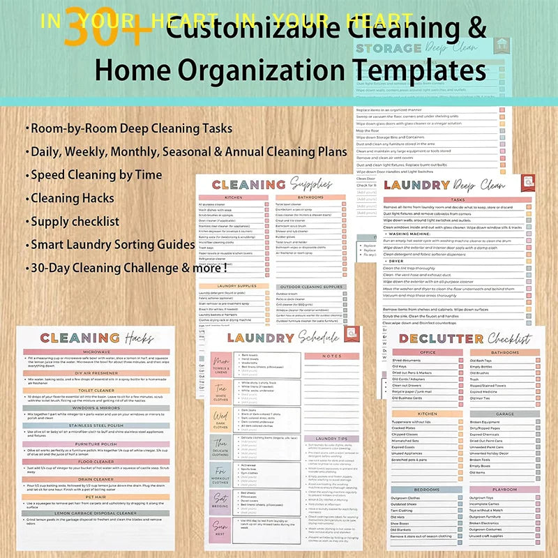 Reusable Cleaning Schedule Planner